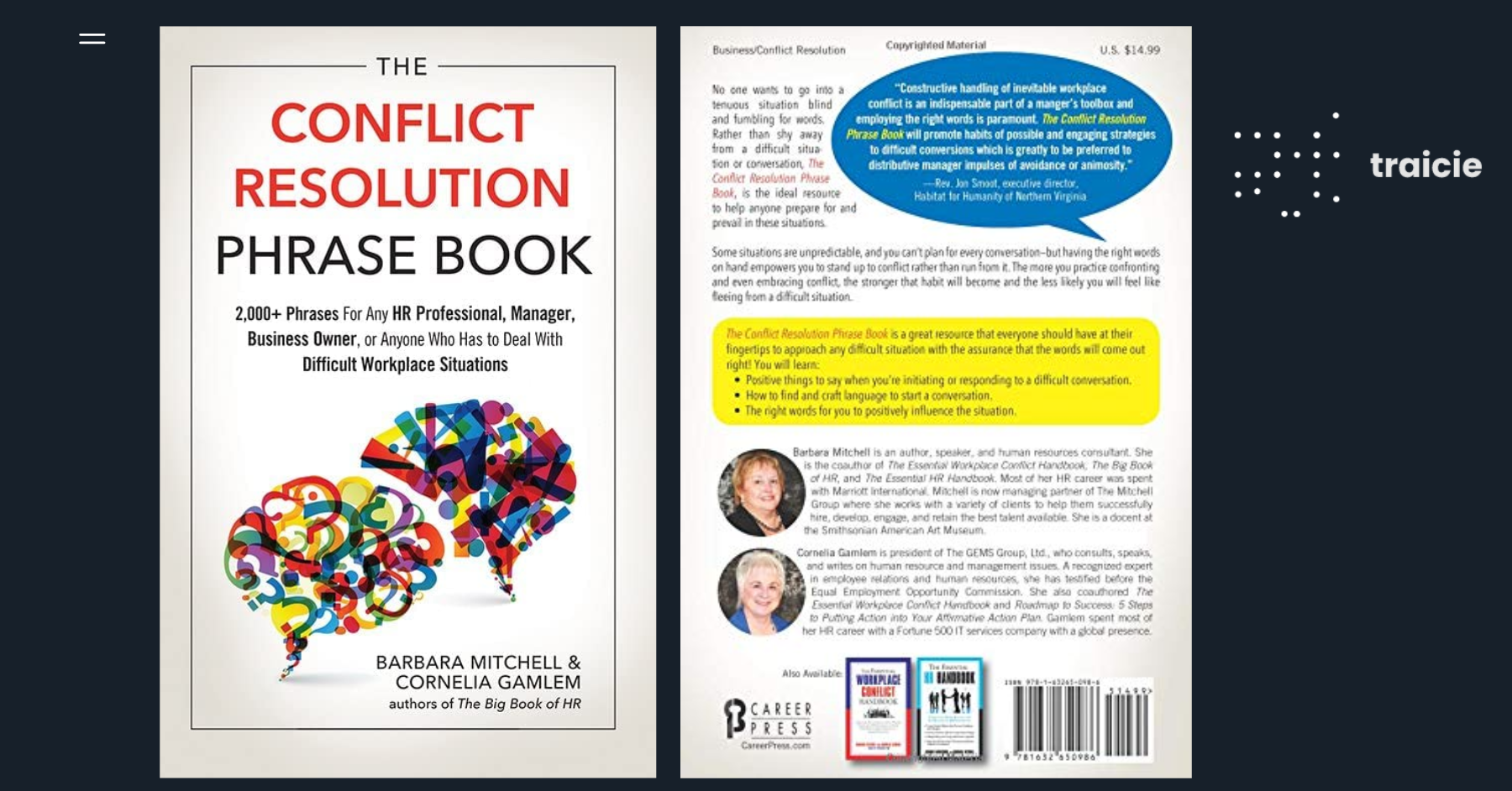 Review The Conflict Resolution Phrase Book by by Barbara Mitchell (2)