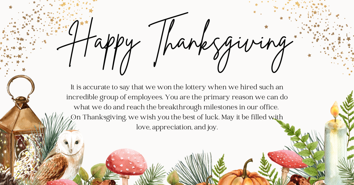Thanksgiving Messages for Office Use In 2022